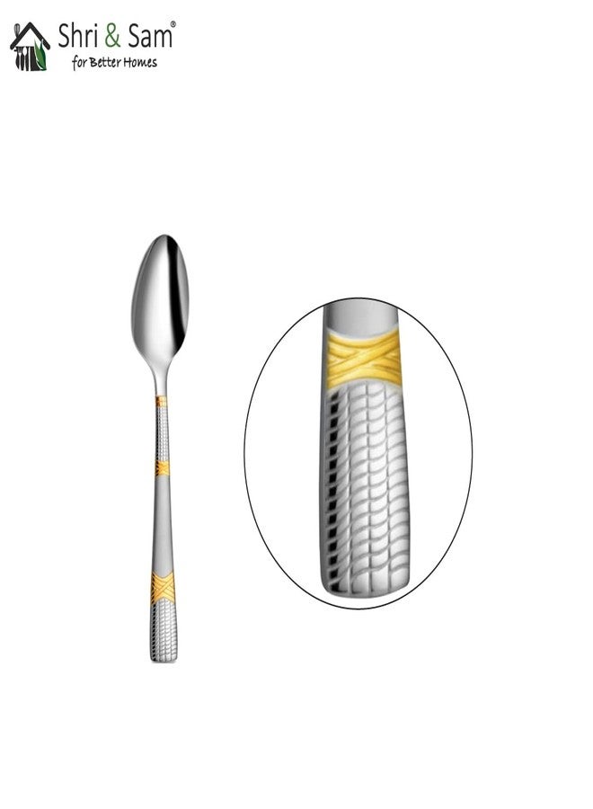 Shri & Sam Stainless Steel Lush Tea Spoon,6 Pieces - Image 3